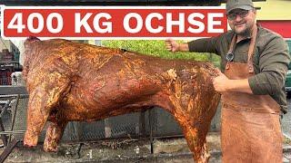 400 KG OCHSEN AM SPIEß GRILLEN --- Klaus grillt