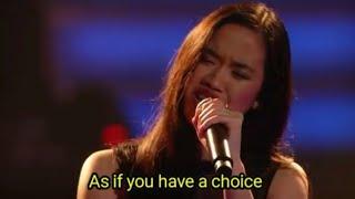 Claudia Emmanuela Santoso- Run with lyrics The Voice of Germany