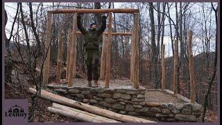 The beginning of the construction of a house in the forest. Alone. Part 1