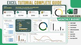 How to Create a Personal Budget Dashboard in Excel | Step-by-Step Tutorial