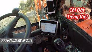 How to Change Language on the Screen of the DOOSAN DX55W-5K Excavator 2019 model