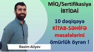 10 dəqiqəyə KİTAB-SƏHİFƏ məsələlərini ömürlük öyrən ! / Rasim Aliyev