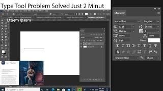 #Photoshop Type tool problem solved just  2 minute   Text tool not working Text tool all problem fix