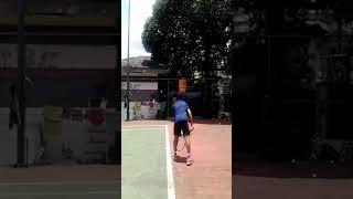 Tennis serve - Kareem Abdul Hakim (13 years old) - At Ahmadi Imang - PTF