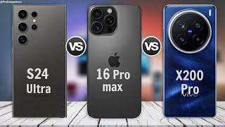 Samsung S24 Ultra vs iPhone 16 Pro Max vs VIVO X200 Pro || Comparison