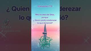 Eclesiastés 7:13 Mira la obra de Dios; porque ¿quién podrá enderezar lo que él torció? #biblia