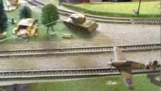 Home Made 00/HO Scale Train Layout - German Invasion!