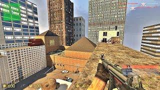 CS:Source - Zombie Survival Mod gameplay on Downtown map - PlagueFest