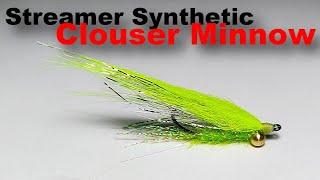 Fly Tying Streamer: Synthetic Clouser Minnow Tutorial