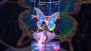 A Women Merge With Butterfly On AGT #agt #americagottelent #ai #magic