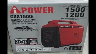 Unboxing and startup review of the A-iPower GXS1500i Portable Generator