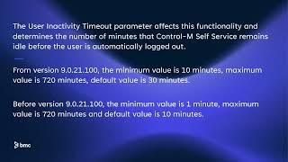 How to change the timeout value of a Control-M Web session after a short period of inactivity?