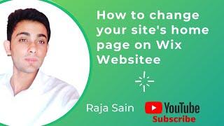 How to change Homepage on wix website ||  how to set the homepage