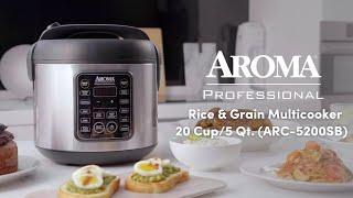 Aroma Housewares Professional 20-Cup (cooked) / 5Qt. Rice & Grain Multicooker [ARC-5200SB]