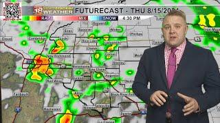 Humid with scattered showers and thunderstorms around through Friday evening; stronger storms