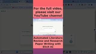 New Feature for Literature Review | Automate Research paper writing | AI Tool for Research | Elicit