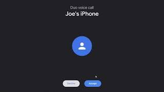 Google Duo Incoming Voice Call On Desktop