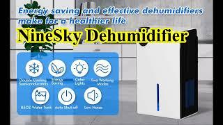 NineSky Dehumidifier for Home Up to 720 sq ft, 85 OZ Water Tank |Overview/Details/Reviews|