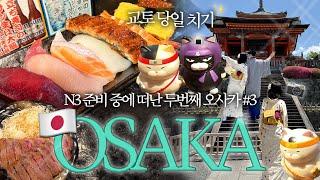오사카 3박4일 교토에서 기모노 입고 청수사  도톤보리 인생 초밥 활명수 맛집! 고양이 가챠 ▶️ 난바 쇼핑까지 ep.3 일본여행