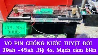 Vỏ đựng pin chống nước tuyệt đối nhựa ABS lắp bình pin 12v 30ah và 45ah /Tiên Tiến Audio