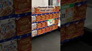 Cereal blowout sale save 50% on all General Mills products #deflation #food #summer #supermarket