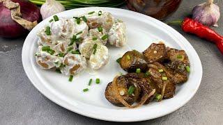 Неплохо! Жареные маринованные баклажаны под шашлык