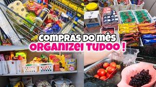 COMPRA DO MÊS | ORGANIZANDO A COMORA DO MÊS , armário , geladeira 