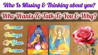 WHO IS MISSING & THINKING ABOUT U?️ WHO WANTS TO TALK & WHY?🪻 Pick a Card Tarot Reading #love