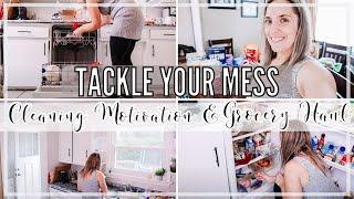 TACKLE YOUR MESS: PRODUCTIVE CLEAN WITH ME & Canadian Grocery Haul 2021 | HOMEMAKING  MOTIVATION