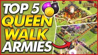 TOP 5 TH10 QUEEN WALK ATTACK STRATEGIES FOR FARMING!! | Clash of Clans