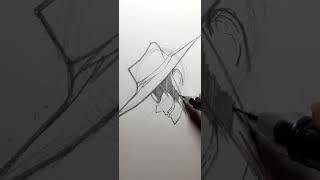 Alucard Quick sketch.Anime Hellsing#anime #shorts