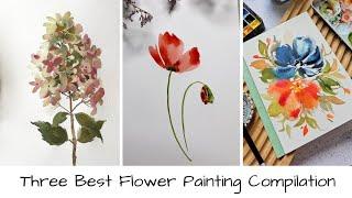 Best Flower Paintings | Flower Paintings Tutorial Step by Step #watercolor #tutorial #painting