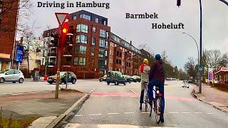 Driving in Hamburg *[Barmbek ️ Hoheluft]**[4K]*