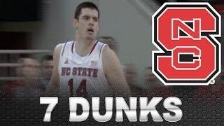 NC State Center Jordan Vandenberg 7-Dunk Performance vs ECU