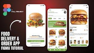 Food Order Mobile App Design In Figma Tutorial | UI/UX (Wireframe Prototype)