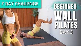 20 Min Wall Pilates Workout for Beginners | 7 DAY BEGINNER WALL PILATES CHALLENGE Day 3