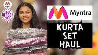 Myntra Kurta Set Haul | Myntra End of Reason Sale 2024