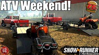 SnowRunner: 4-Wheeler WEEKEND TRIP!! ATV RACING ADVENTURE! TC & Camodo