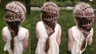 Красивая ПРИЧЁСКА на длинные/средние волосы.Коса змейка/зигзаг.Hairstyle for long/medium hair.