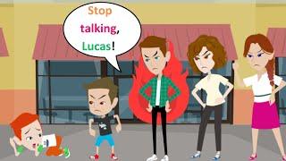 Lucas can't tell a lie - Funny Cartoon Story - Lucas English