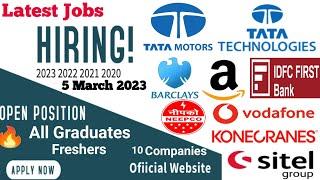 2023 Latest Jobs for Freshers | Off Campus Drive for 2022 Batch | Off Campus Drive for 2023 Batch