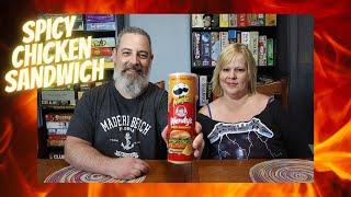 WENDYS SPICY CHICKEN SANDWICH PRINGLES  REVIEW