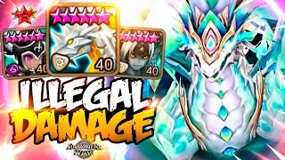 WTF PURE DAMAGE with ZERATH and TRINITY in Summoners War