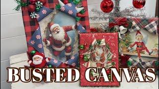 BUSTED CHRISTMAS DIY CANVASES