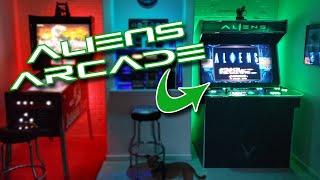 Custom ALIENS 43" Game Room Solutions 4-Player Arcade Cabinet! COINOPS