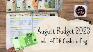 Budgetplanung & Cashstuffing August 2023 I 450€ Low Budget I Schuldenabbau mit der Umschlagmethode