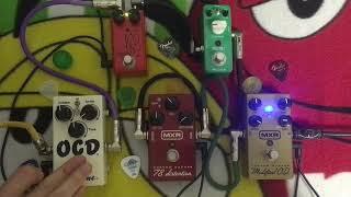 Overdrive Pedals Comparison: OCD/Red Witch Scarlett/Green Mile/Modified OD/MXR 78 Distortion