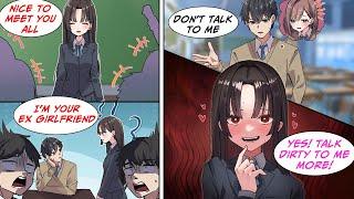 [Manga Dub] The new girl claims to be my girlfriend, so I try to ignore her, but she's a YANDERE..!?