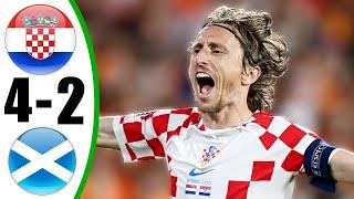 Croatia vs Scotland 4-2 - All Goals & Highlights - 2024