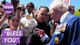 WATCH: Alpaca Sneezes on King Charles Outside Australian War Memorial